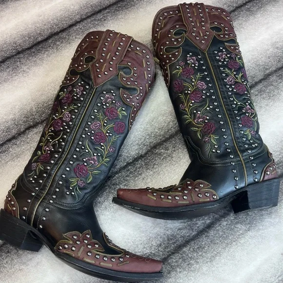 Old Gringo Shoes Double D Ranch Old Gringo Round Up Rosie Stud